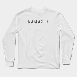 Namaste Olive Text Long Sleeve T-Shirt